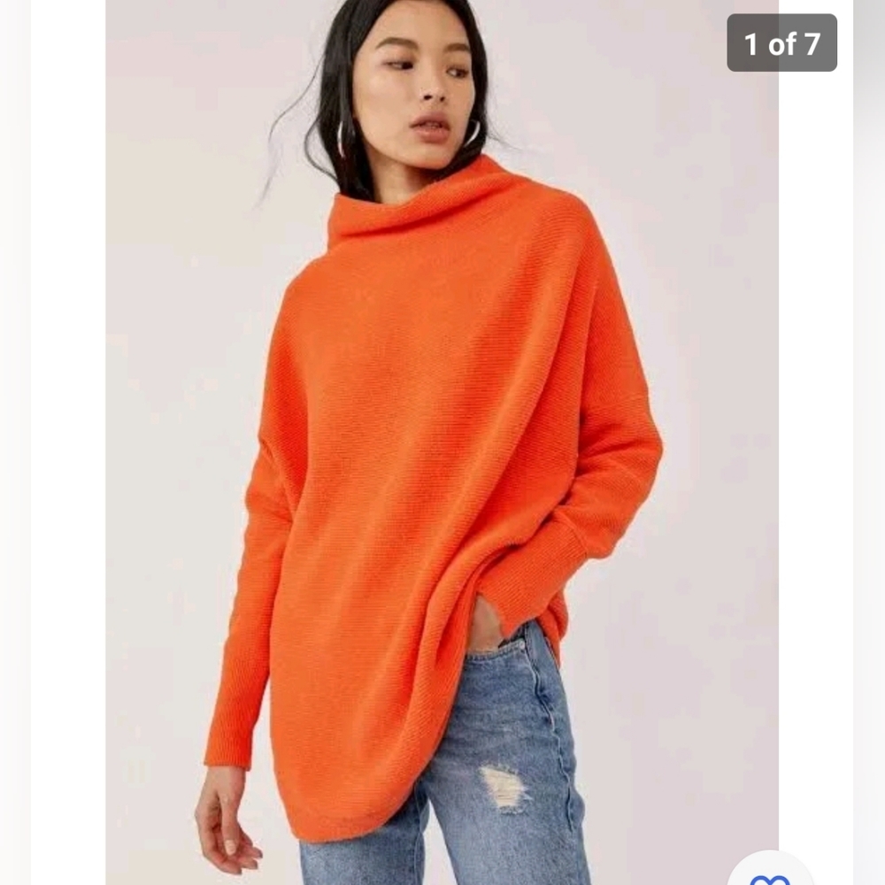 Free People Ottoman Slouchy Tunic Size M 100% cashmere $248